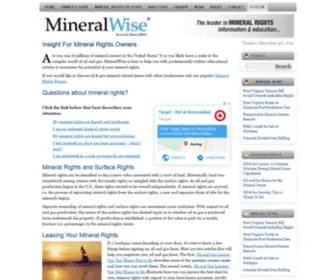 Mineralweb.com(How To articles for mineral rights &amp; royalty owners on topics like) Screenshot