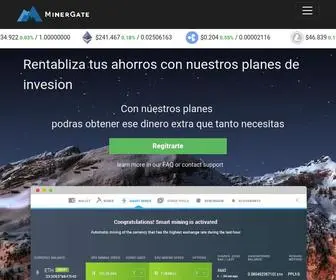Minergate.es(Cryptocurrency mining pool & easiest GUI miner) Screenshot