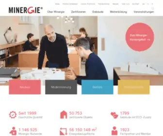 Minergie.ch(MINERGIE Schweiz) Screenshot