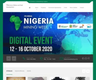 Minesandsteel.gov.ng(On the Road to Shared Mining Prosperity) Screenshot