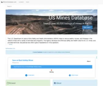 Minesdatabase.com(MinesDatabase) Screenshot