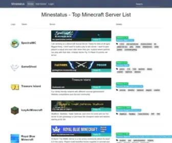 Minestatus.com(Top Minecraft Server List) Screenshot