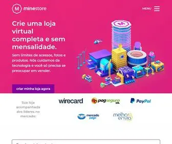 Minestore.com.br(Crie uma loja virtual completa e sem mensalidade) Screenshot