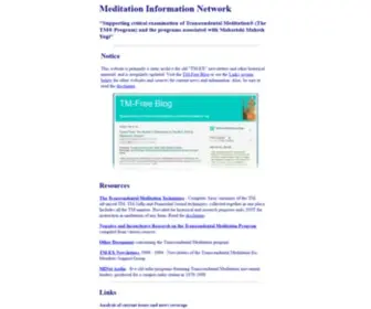 Minet.org(Critically examining Transcendental Meditation® and the programs associated with Maharishi Mahesh Yogi) Screenshot