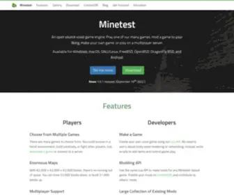 Minetest.net(Open source voxel game engine) Screenshot