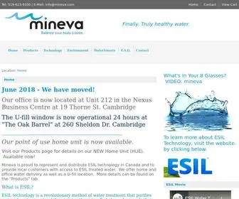 Mineva.com(Mineva truly pure water) Screenshot