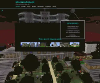 Minewonderland.com(Minecraft Servers) Screenshot
