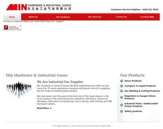 Mingases.com(Min Hardware & Industrial Gases) Screenshot