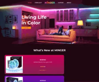 Mingerlighting.com(Living Life in Color) Screenshot