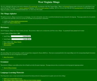 Mingolanguage.org(Mingo-EGADS) Screenshot