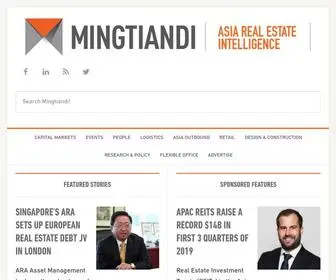 Mingtiandi.com(Asia real estate and outbound investment news) Screenshot