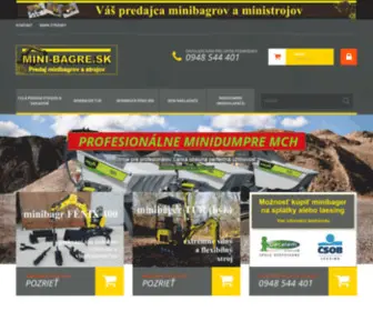 Mini-Bagre.sk(Predaj minibagrov a strojov na Slovensku) Screenshot