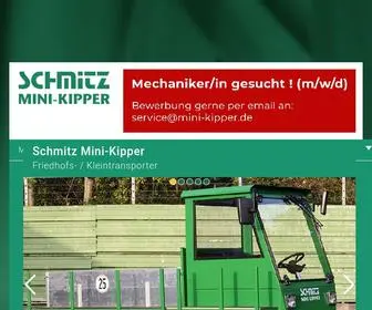 Mini-Kipper.de(Schmitz Gartenbaumaschinen und Transportfahrzeuge) Screenshot