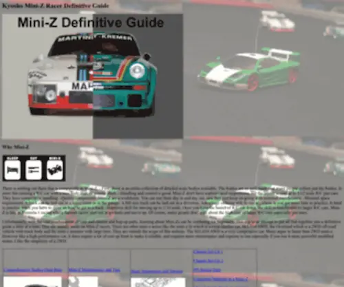 Mini-Z-Guide.com(Kyosho mini) Screenshot