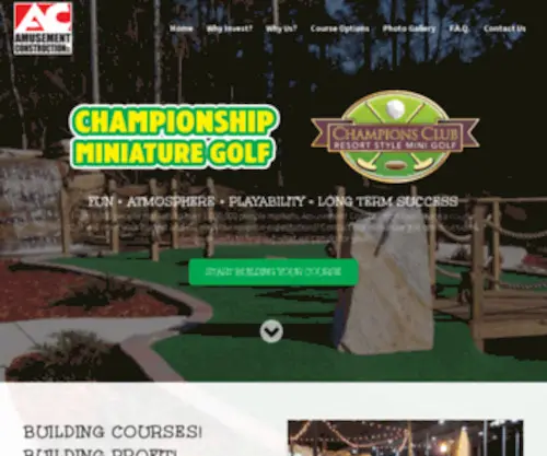 Miniaturegolfconstruction.com(Miniature Golf Construction & Design) Screenshot