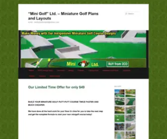 Miniaturegolfplans.com(Mini Golf Ltd) Screenshot