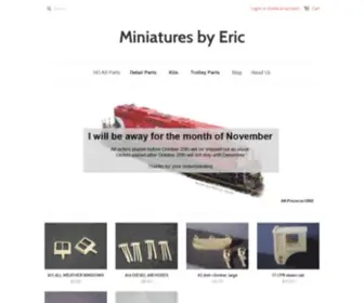 Miniaturesbyeric.com(Miniatures by Eric) Screenshot