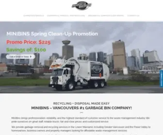 Minibins.com(Garbage Bin Rentals) Screenshot