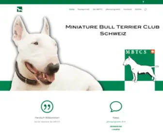 Minibull.ch(Miniature Bull Terrier Club Schweiz) Screenshot