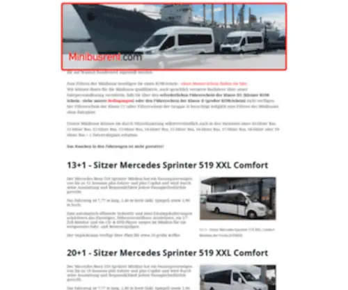 Minibusrent.com(Bei uns mieten Sie einen 14) Screenshot