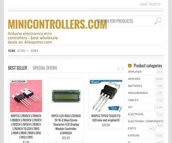 Minicontrollers.com(Arduino electronics mini controllers) Screenshot