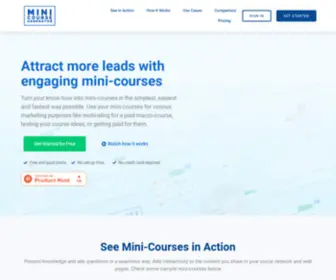 Minicoursegenerator.com(Mini Course Generator) Screenshot