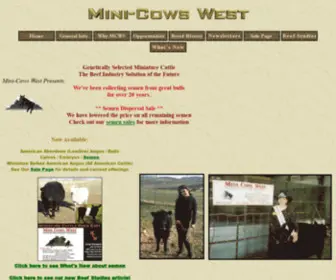 Minicowswest.com(Mini Cows West) Screenshot