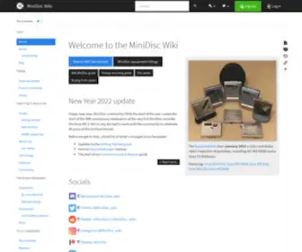 Minidisc.wiki(The MiniDisc Wiki) Screenshot