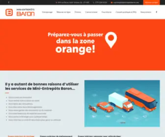 Minientrepotsbaron.com(Mini-Entrepôt St-Jérôme, Laurentides) Screenshot