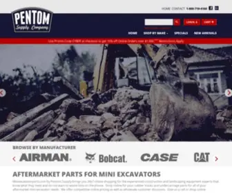 Miniexcavatorparts.com(Pentom Technologies) Screenshot