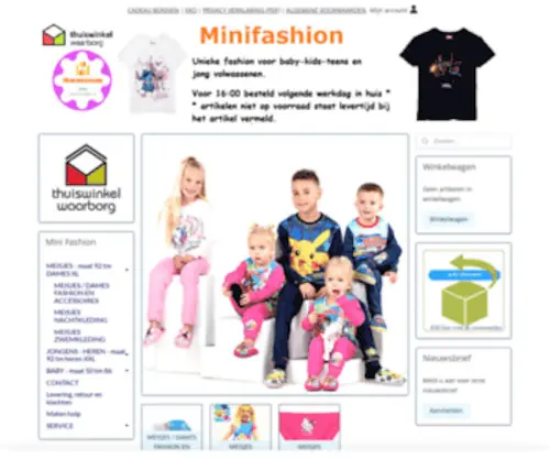 Minifashion.nl(Wij zijn een gecertificeerde verkoper van thuiswinkel.org (zie certificaat op homepage)) Screenshot