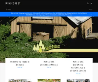 Miniforest.com(Miniature plants for garden railroads and bonsai enthusiasts) Screenshot