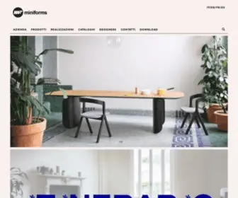 Miniforms.com(Produttore italiano di tavoli) Screenshot