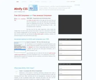 Minifycss.com(Minify CSS) Screenshot