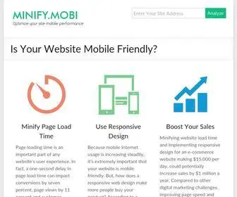 Minify.mobi(Check if your website) Screenshot