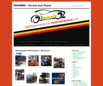 Minihausperformance.com(Specializing in German auto repair and service) Screenshot