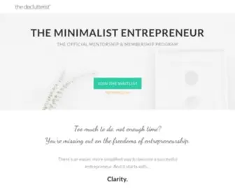 Minimalistentrepreneur.club(Business Membership and Mentorship) Screenshot
