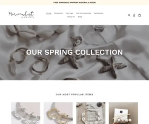 Minimalistjewellery.com.au(Create an Ecommerce Website and Sell Online) Screenshot