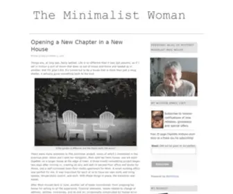 Minimalistwoman.com(Minimalism, writing, and life) Screenshot