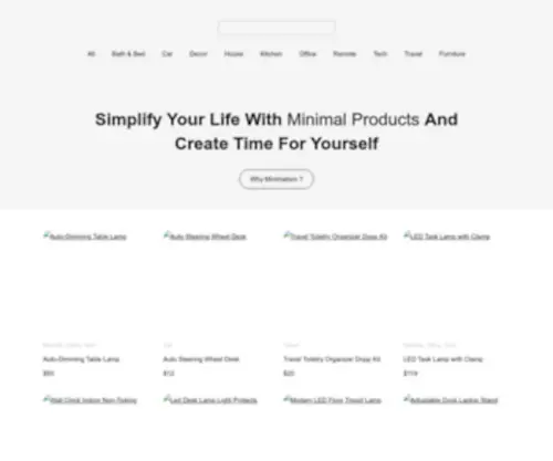 Minimalproducts.net(Homepage) Screenshot