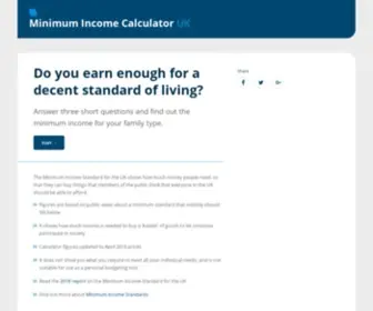 Minimumincome.org.uk(Minimum Income Calculator) Screenshot