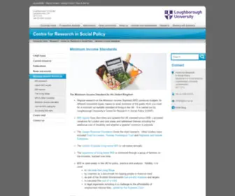 Minimumincomestandard.org(Loughborough University) Screenshot