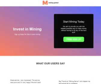 Mining-Global.com(Investeer in mijnbouw) Screenshot