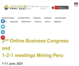 Mininglatamcongress.com(6th International Conference and Exhibition Mining Peru and Latin America) Screenshot