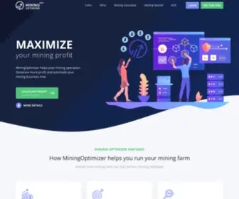 Miningoptimizer.net(Optimize your mining operation and generate higher profits with MiningOptimizer) Screenshot