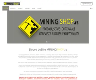 Miningshop.rs(O nama) Screenshot