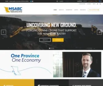 Miningsuppliersbc.ca(Mining Suppliers Association of BC) Screenshot