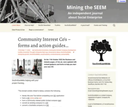 Miningtheseem.org.uk(Miningtheseem) Screenshot