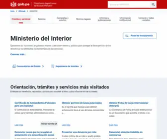 Mininter.gob.pe(Ministerio del Interior) Screenshot