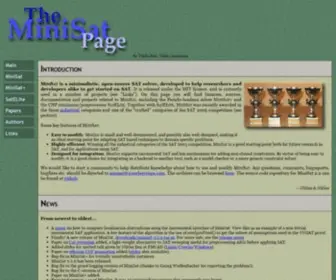 Minisat.se(MiniSat Page) Screenshot